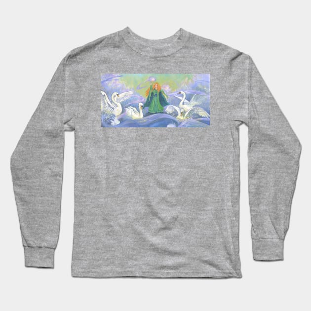 The Children of Lir Long Sleeve T-Shirt by rickmac88